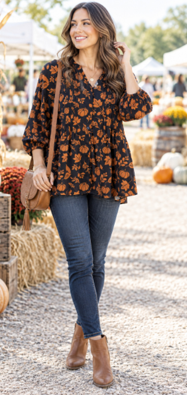 Coldwater Creek XL petite fall festival pumpkin halloween  harvest orange NWOT